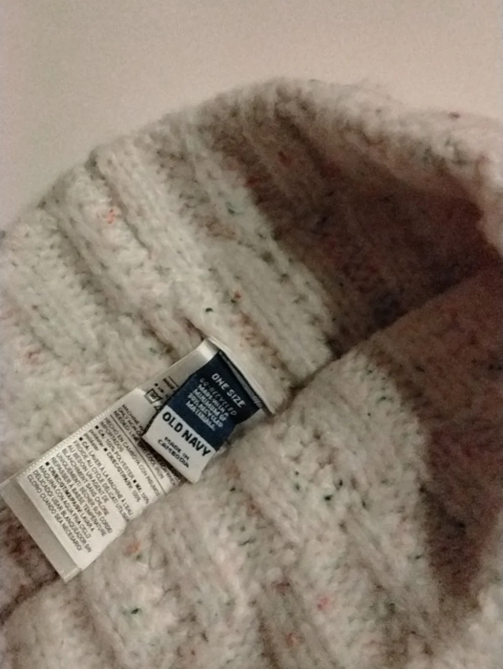 Kids Old Navy Soft Knit Beanie Hat - White Speckled
